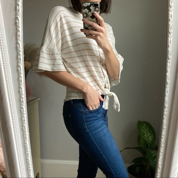 Altar'd State Cropped Waffle Top - Picture 2 of 5